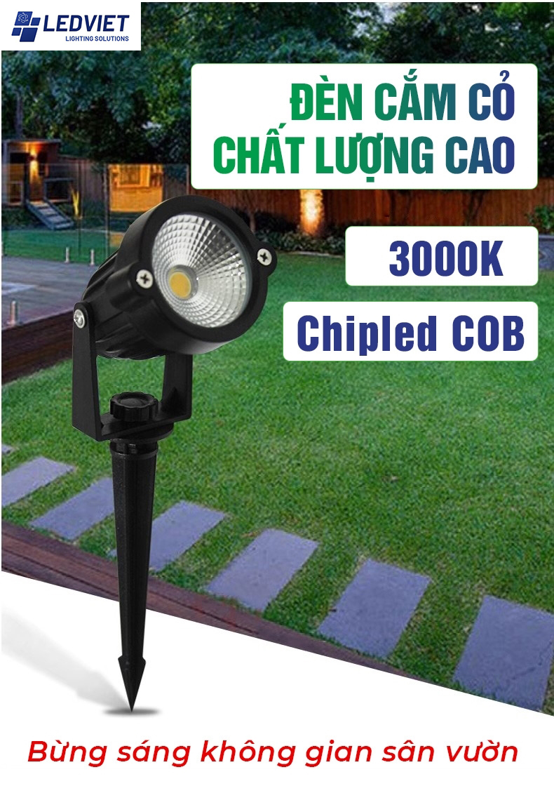 Đèn cắm cỏ kingled 5w DCC-5-V 3 Đèn cắm cỏ kingled