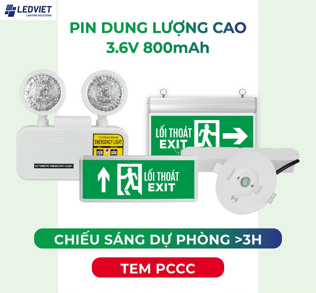 Các loại mẫu đèn sự cố kingled