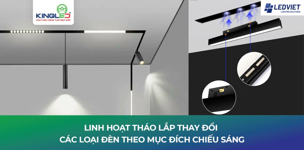 Lắp đặt đèn led nam châm Kingled