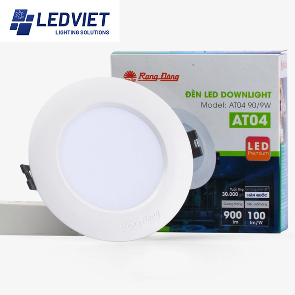Đèn LED âm trần Downlight Rạng Đông AT04 D110/9W 4 Đèn LED âm trần Downlight AT04 D90/9W