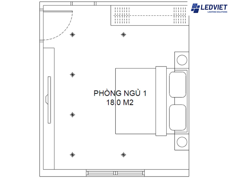 Bố trí đèn tại phòng ngủ